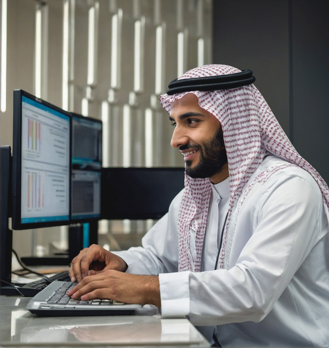 image of a male Saudi employee