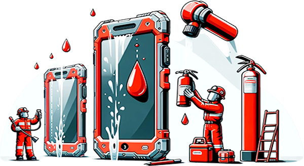 Illustration of rugged phones